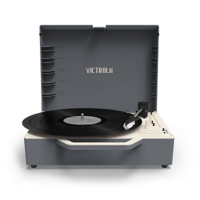 Victrola - Re-Spin Sustainable Bluetooth Suitcase Record Player - Gray