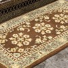 ACHLA Designs 22"x44" Oriental Handmade Woven Hearth Rug Espresso: Floral Pattern, Wool Material, Indoor Use, Medium Pile - 3 of 4