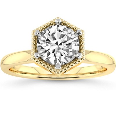 Pompeii3 2Ct Lab Created Diamond Solitaire Engagement Ring White, Yellow, or Rose Gold