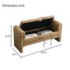 NicBex Modern Teddy Storage Ottoman Bench,52.3" Entryway Bench with Arms,Large Foot Rest Stool,End of Bed Storage Bench for Bedroom&Living Room - 2 of 4