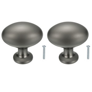 Unique Bargains Zinc Alloy Oval Dresser Cabinet Knobs 1.3" 2 Pcs - 1 of 4