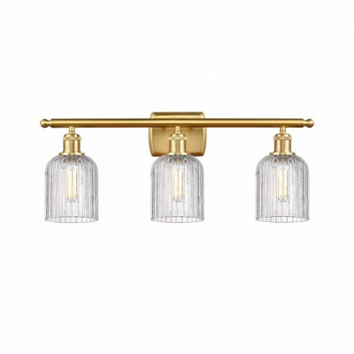 Bridal Veil - 3 Light Bath Vanity In Art Deco Style-10 Inches Tall and 25 Inches Wide