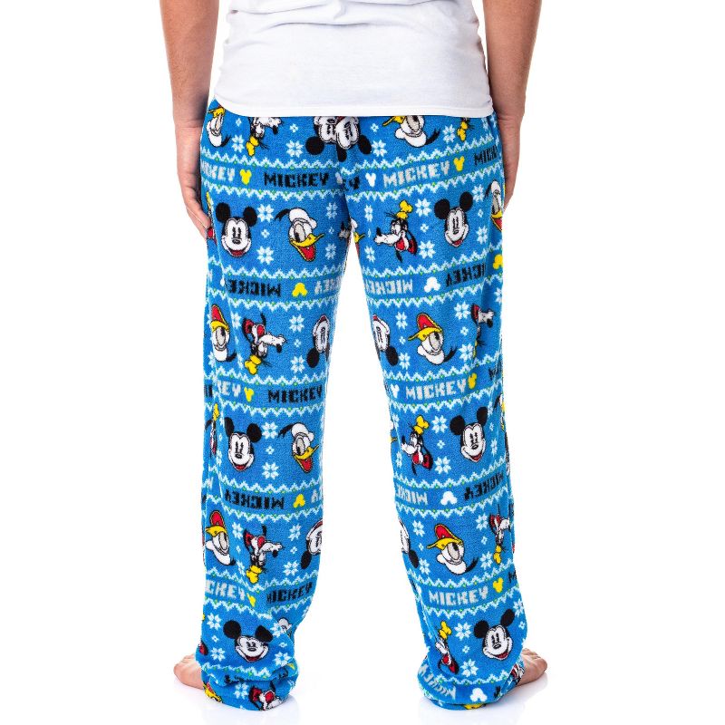 Disney Men's Mickey Mouse Goofy Donald Fair Isle Pajama Pants Big And Tall, 2 of 6