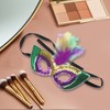 Unique Bargains Colorful Feather Sequins Half Face Party Mask 1 Pc - 4 of 4