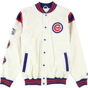 STARTER Mens Cubs World Series Champions Varsity Jacket - 1 of 3