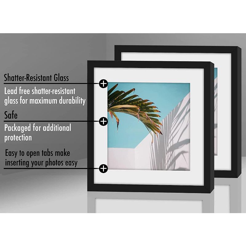 Americanflat Thin Picture Frames with tempered shatter-resistant glass - Horizontal and Vertical Formats for Wall and Tabletop, 2 of 5