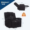 Corduroy Recliner Chair, Manual Recliner Sofa with Handle, Pillow Top Arms, Thick Padding, Side Pocket, Living Room, Bedroom, Home Theater, Dark Gray - 4 of 4