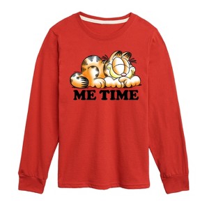 Boys' - Garfield - Me Time Sketch Long Sleeve Graphic T-Shirt - 1 of 4