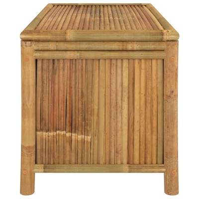 VidaXL Natural Bamboo Outdoor Storage Deck Box