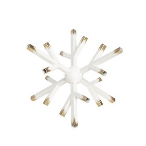 Transpac Metal 14 in. White Christmas Dimensional Snowflake Decor - 1 of 2