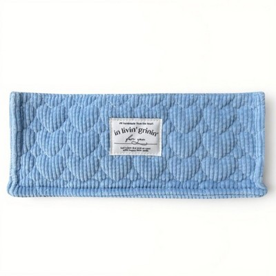 Anna-Kaci Rectangular Quilted Storage Box with Soft Sides and Label Accent 4.7x11x6.3in