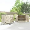 Aghana Digitals Fir Wood Outdoor Garden Shed with Barn Doors, Built-in Shelf, Flat Potting Top & - 2 of 4