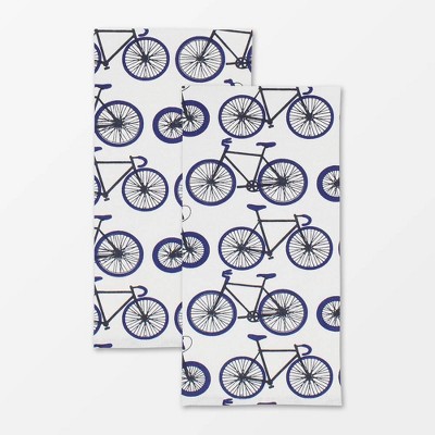 2pk Designer Biking Print Towel - MU Kitchen
