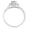 Pompeii3 1ct Vintage Halo Diamond Sculptural Engagement Ring 14K White Gold - 2 of 4
