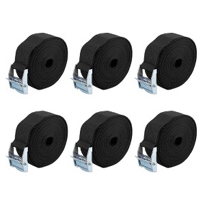 Unique Bargains Cargo Tie Down Straps Travel Luggage Strap Adjustable with Cam Lock Buckle 6 Pcs - 1 of 4