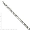 Black Bow Jewelry Men's 8.4mm Stainless Steel Figaro Chain Bracelet, 8 Inch - image 2 of 4