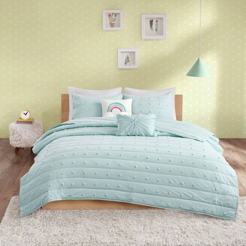 Kelsey Cotton Jacquard Pom Pom Kids' Comforter Set - Urban Habitat, 4 of 13