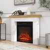 HOMCOM Modern Fireplace Mantel, Freestanding Fireplace Surround for Electric Fireplaces, with Leg, 51.2" W x 40.6" H, Natural Wood - 2 of 4
