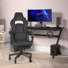 Flash Furniture X40 Gaming Chair Racing Computer Chair with Fully Reclining Back/Arms and Transparent Roller Wheels, Slide-Out Footrest - image 2 of 4