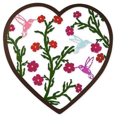 Plow & Hearth Indoor/Outdoor Hummingbird And Heart Wall Art