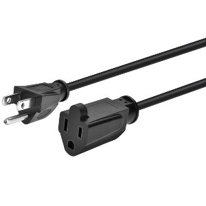 Monoprice 3-Prong Extension Cord - 6 Feet - Black | NEMA 5-15P to NEMA 5-15R, 16AWG, 13A - 1 of 4