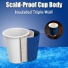 Attop 120 Pack, 12 oz Disposable Paper Coffee Cups Insulated, Corrugated Kraft Ripple Wall Cup for Hot Beverage or Cold Drinks (Navy) - 3 of 4