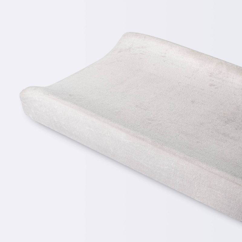 Velvet Spandex Changing Pad Cover - Light Gray - Cloud Island&#8482;, 1 of 7