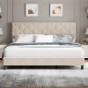 Queen Bed Frame with Fashion Upholstered Headboard and Strong Wood Slats, No Box Spring Needed Easy Assembly - 3 of 4