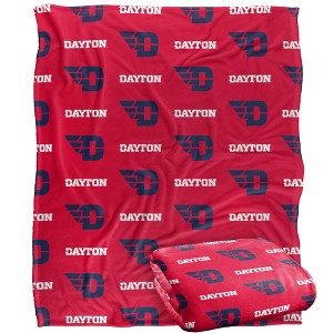 University Of Dayton Logo Pattern Silky 50x60 Blanket, 1 Sided - 1 of 4