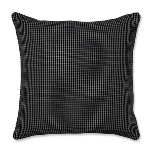 Roe Licorice Oversize Square Floor Pillow Black - Pillow Perfect, White Black