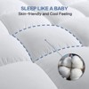 Itopfox Queen Size Cooling Mattress Topper with Extra Thick Down Alternative Fill, 400TC Cotton Top, Plush Pillow Top Cover, Deep Pocket Design - 3 of 4