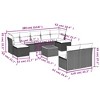vidaXL Patio Sofa Set with Cushions Outdoor Furniture 10 Piece Poly Rattan - Beige and Cream - 3 of 4