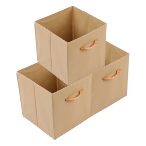 REGALWOVEN Premium Material Collapsible Design Spacious Capacity Versatile Use Storage Bin 11*11*11in 3 Pcs - 1 of 4