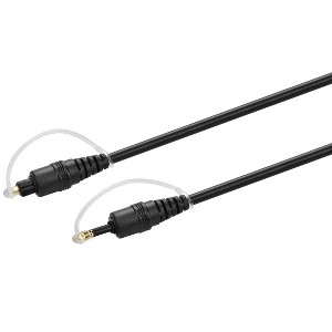 Monoprice Digital Optical Audio Cable - 6 Feet - TosLink to Mini TosLink Male/Male, 5.0mm Outside Diameter, Gold plated ferrule - 1 of 4