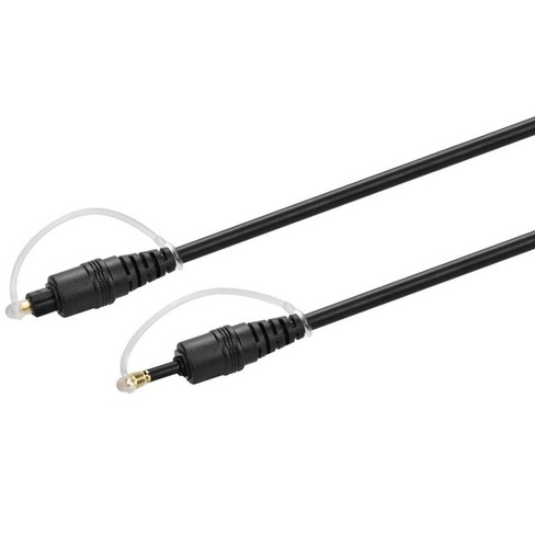 Monoprice Digital Optical Audio Cable - 6 Feet - TosLink to Mini TosLink Male/Male, 5.0mm Outside Diameter, Gold plated ferrule - image 1 of 4