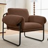 Hyleory Moore Metal Lambswool Upholstered Accent Chair for Bedroom Reception Area Reading Room Living Room - 2 of 4