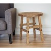 HomeRoots 23" Brown Distressed Solid Wood End Table - 2 of 4