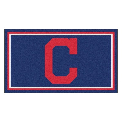 MLB Cleveland Indians 3'x5' Plush Area Rug - Navy