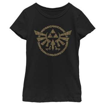 Girl's Nintendo The Legend of Zelda: Tears of the Kingdom Gold Hyrule Crest T-Shirt