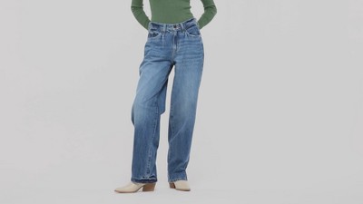 90s Baggy Ultra High Waist Jeans - Denim blue - Ladies