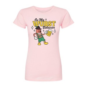 Women's - Instant Message - Wurst Behavior Fall Festival Fitted Graphic T-Shirt - 1 of 3