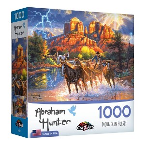 RoseArt Abraham Hunter Mountain Horses Jigsaw Puzzle - 1000pc - 1 of 4