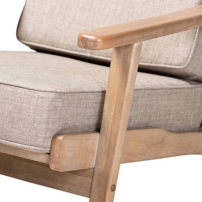 Modern Gray Leather Accent Chair and Ottoman Set