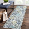 Washable Vintage Oriental Rug Non Slip Low Pile Rug Soft Throw Floor Cover Retro Foldable Indoor Carpet for Living Room Bedroom Playroom Nursery - 3 of 4