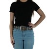 CTM Women's Rhinestone Cross on Camo Belt - 4 of 4