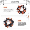 18 Inch Halloween Fall Wreath for Front Door, Black Orange White Artificial Pumpkin Wreath - 4 of 4