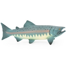 Collectible Wildlife Gifts | Salmon Toy, King, Chinook, Fish,  Realistic Rubber Figure, Model, Animal, Hand Painted Figurines,   7"    CH037 BB75 - 1 of 4
