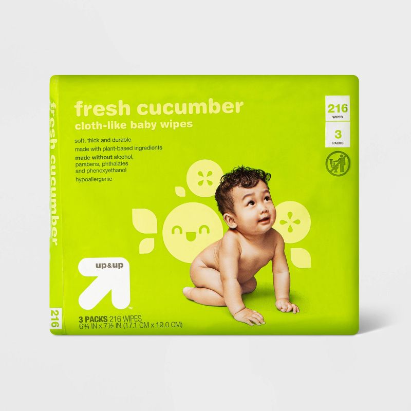Fresh Cucumber Baby Wipes- up & up™ (Select Count), 1 of 15