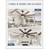 Arceso 72 Inch Farmhouse Ceiling Fan with Light & Remote, 8 Oil Bronze Blades, Quiet DC Motor, Adjustable for Large Rooms - 3 of 4