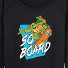 Women's - Teenage Mutant Ninja Turtles - So Board Lightweight French Terry Wide Neck Long Sleeve Shirt - 2 of 4